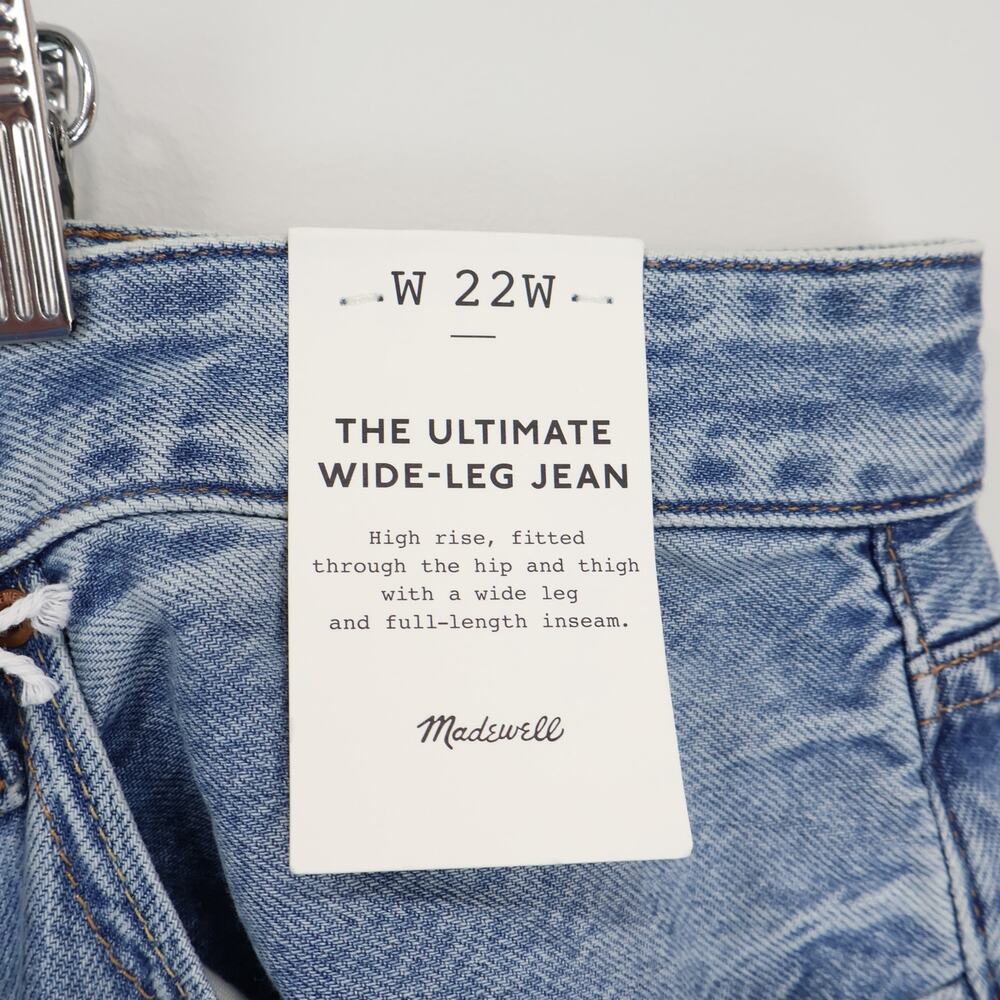 Madewell The Plus Ultimate Wide Leg Jean Airy Denim Raebrook Wash 22W NWT - Picture 6 of 10